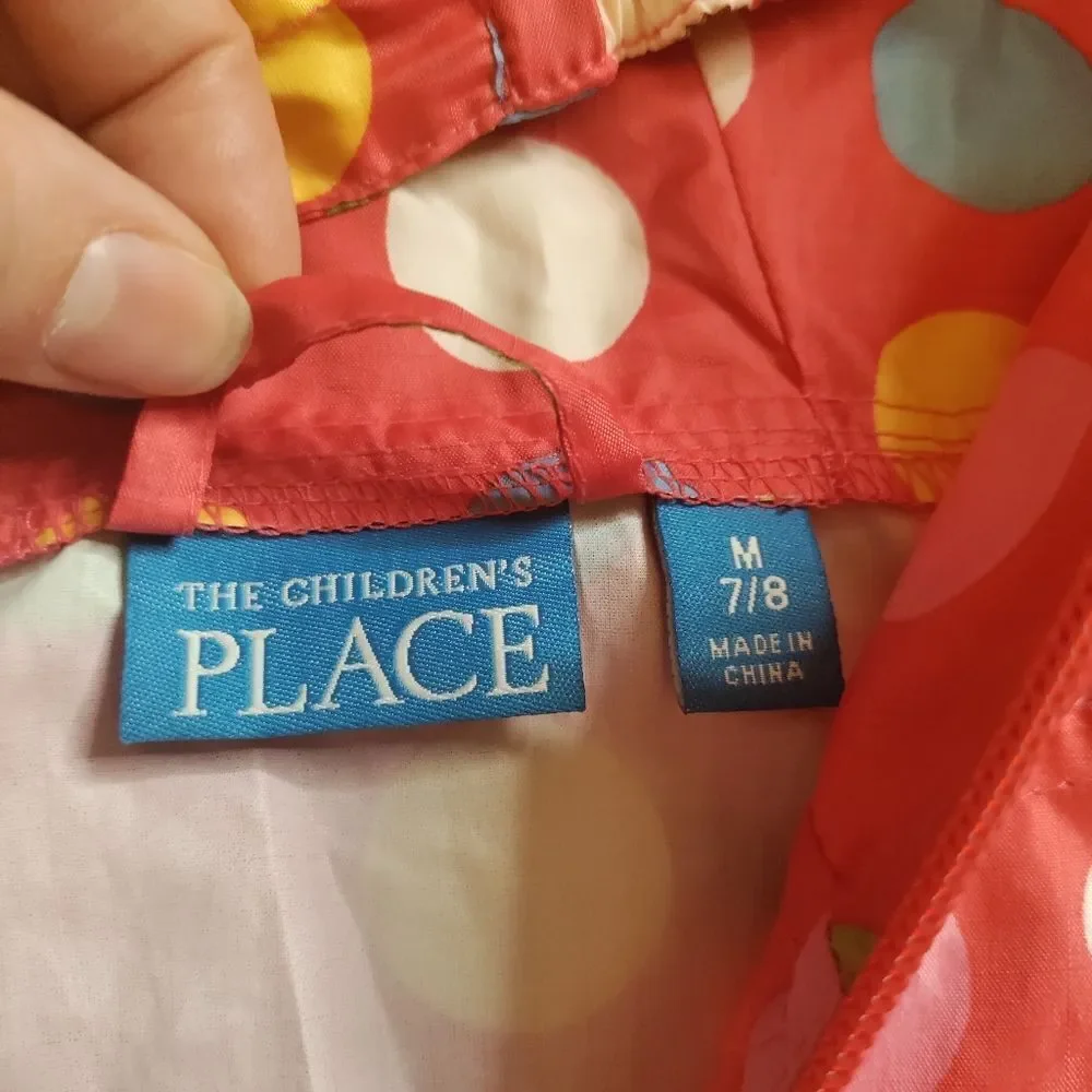 Children's Place Jacket Anarok size 7 to 8 pink windbreaker Vintage packable Y2K